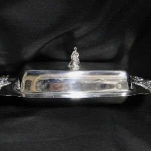Wallace Baroque silver  butter dish